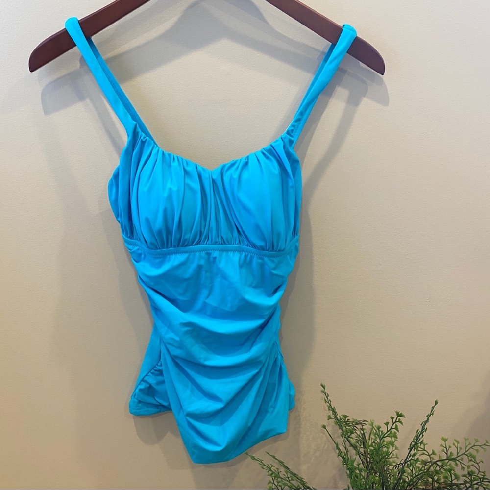 NWOT, Profile By Gortex, blue, tankini top - Picture 1 of 7